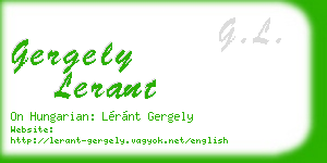 gergely lerant business card