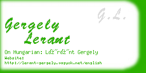 gergely lerant business card